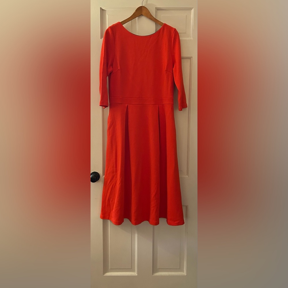 British Boden Ponte Midi Dress Red UK 18 US 14